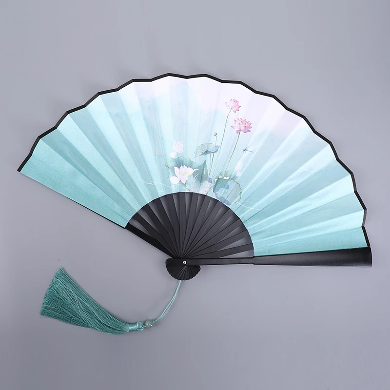 8寸古风扇子折扇中国风 双面绢布男女汉服折叠舞蹈随身便携礼品扇