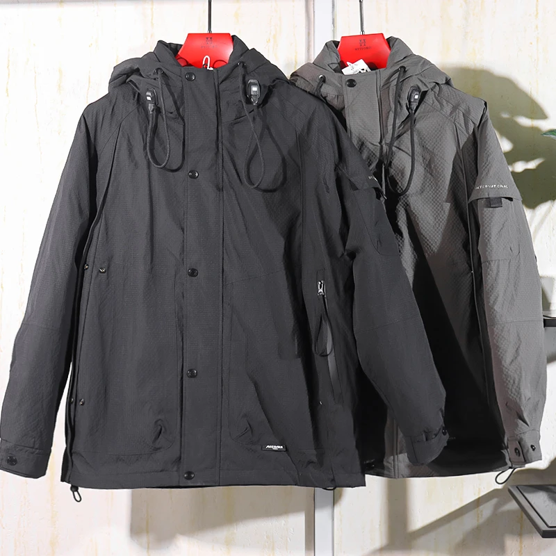 男装连帽质感厚实时尚保暖外套7961