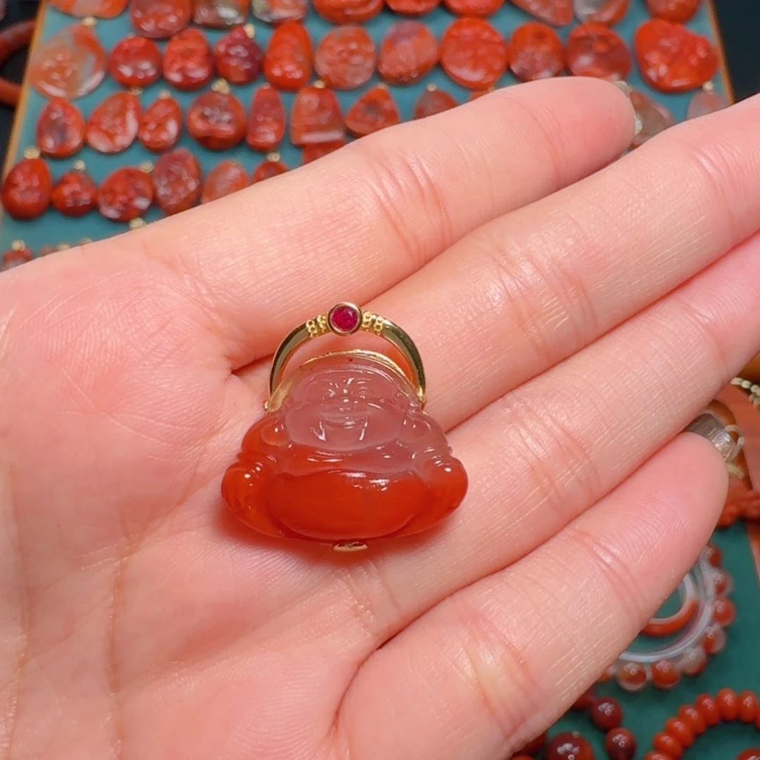 南红玛瑙南红 银S925镶嵌