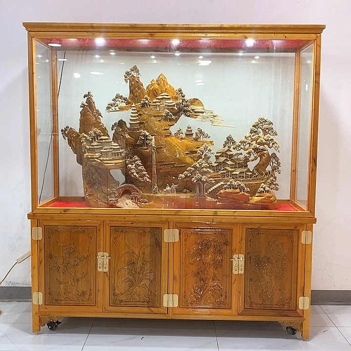 阴沉木奋**生金丝楠摆件