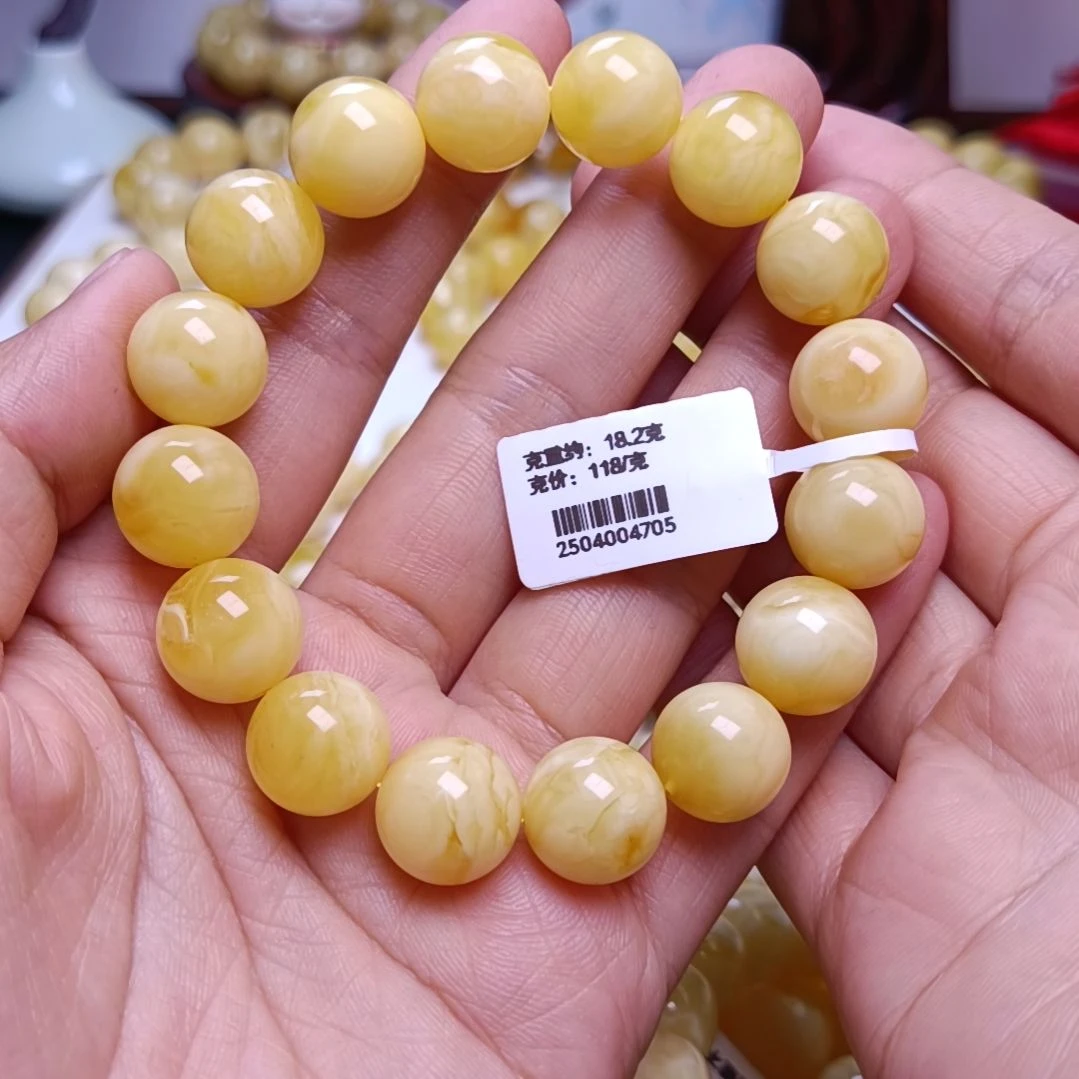 【闪购商品】未镶嵌琥珀手串12+圆珠手串