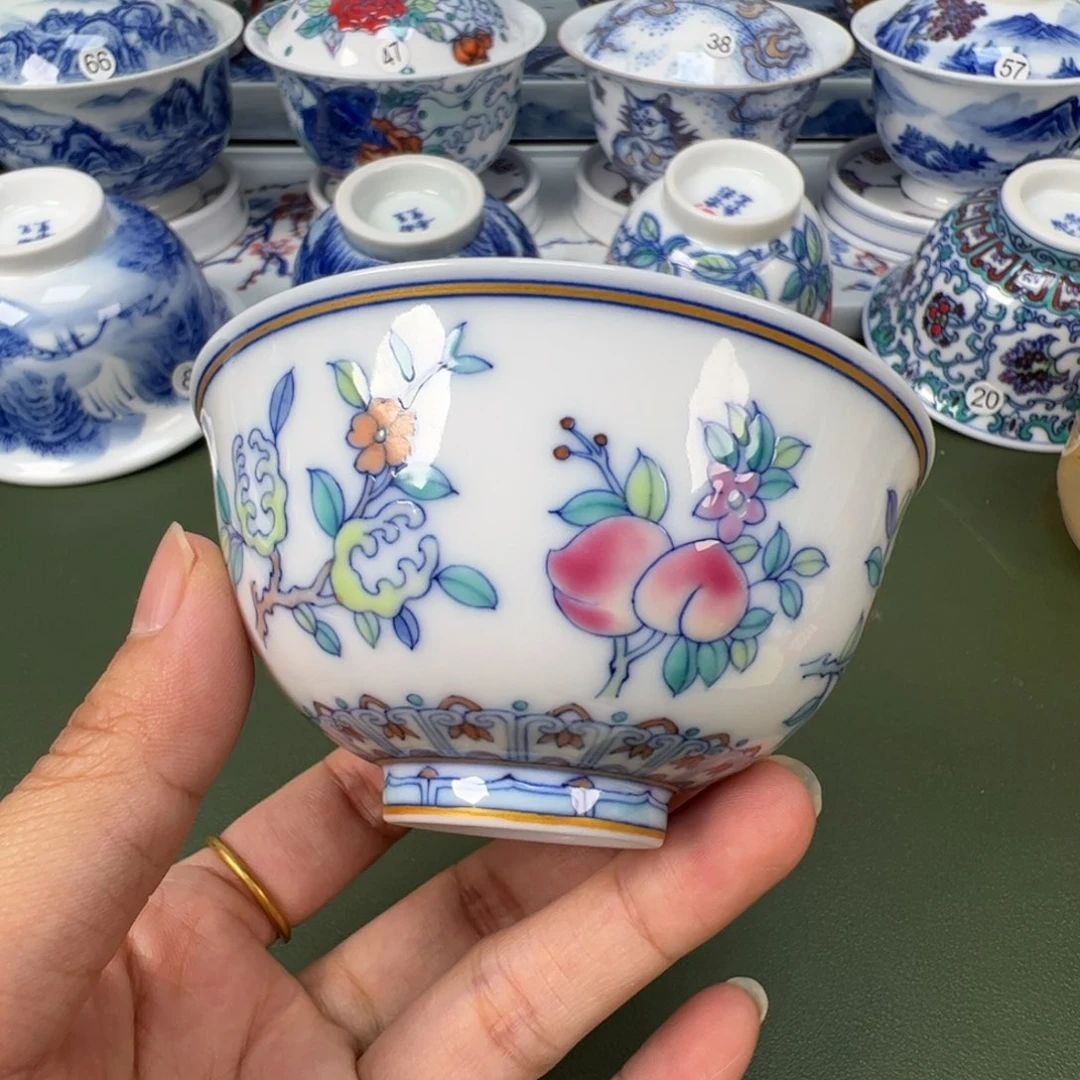 陶瓷景德镇纯手工纯手绘茶具木木48