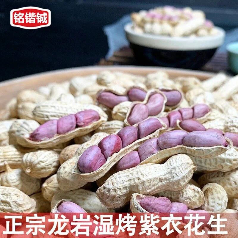 龙岩湿烤花生红衣紫衣花生米正宗盐水煮花生闽西特产零食500克