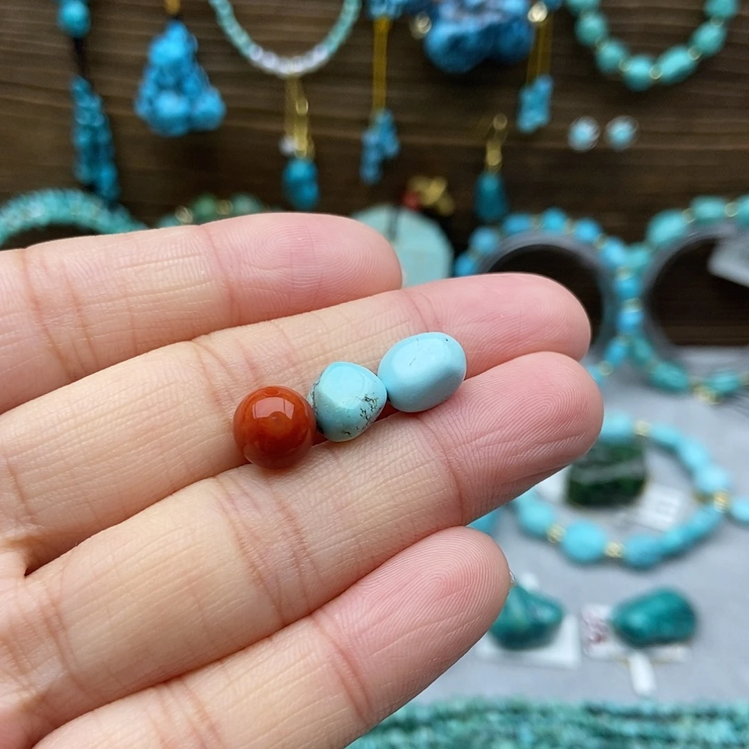 南红玛瑙未镶嵌豆子