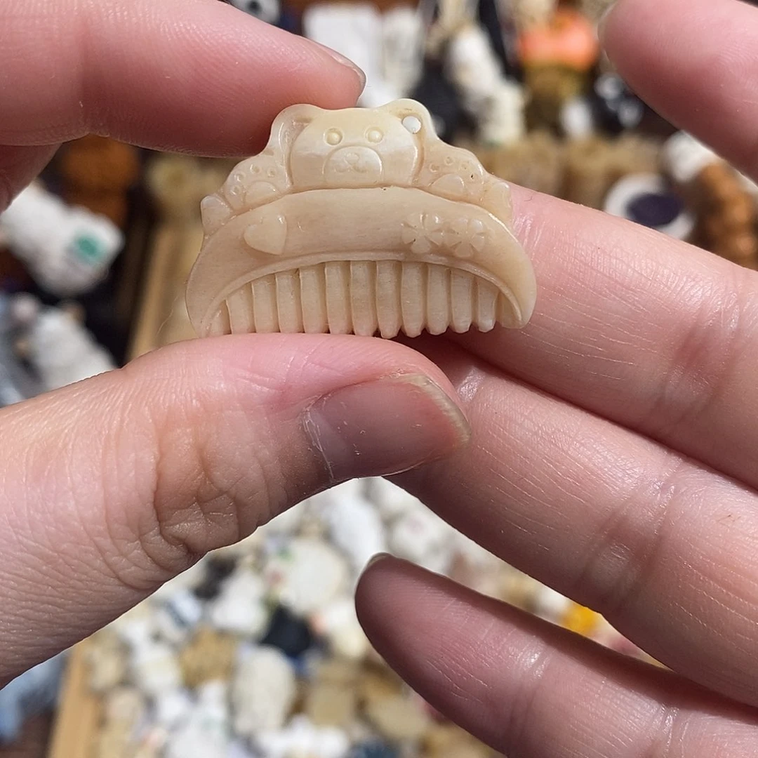 把件鹿骨?****?M15小熊梳子驼骨