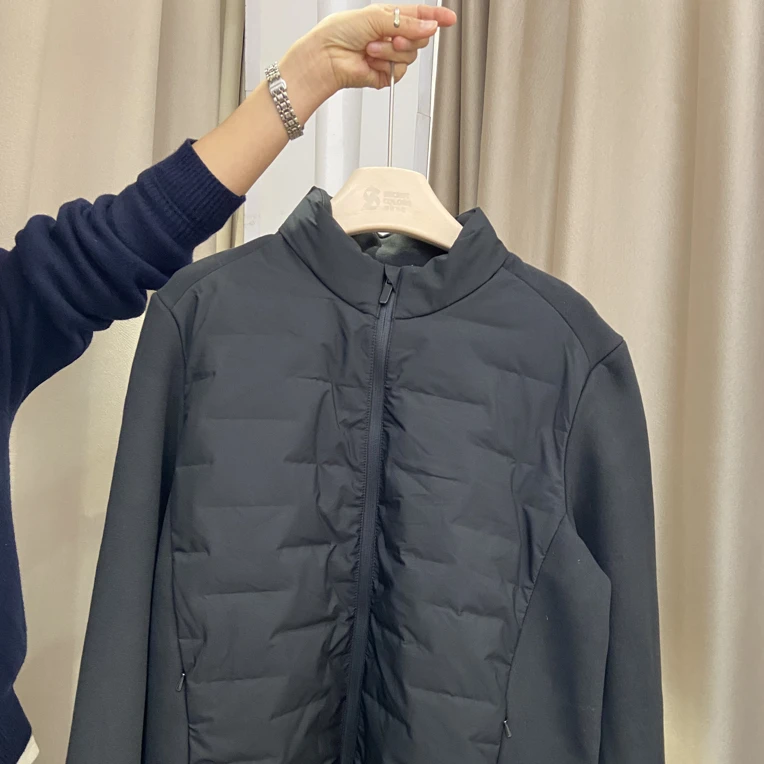 男士白鸭绒立领拉链款外套男士保暖时尚保暖可当外套可当小袄