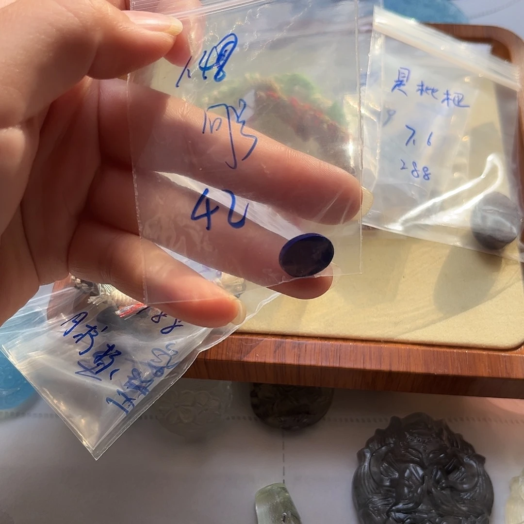 颈饰银S925镶嵌水晶。*。蛋面088