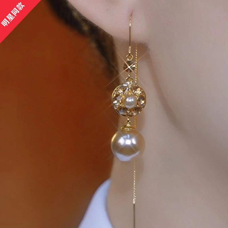 明星同款饰品法式精致耳饰闪满耳环复古气质百搭高级感时尚新款香