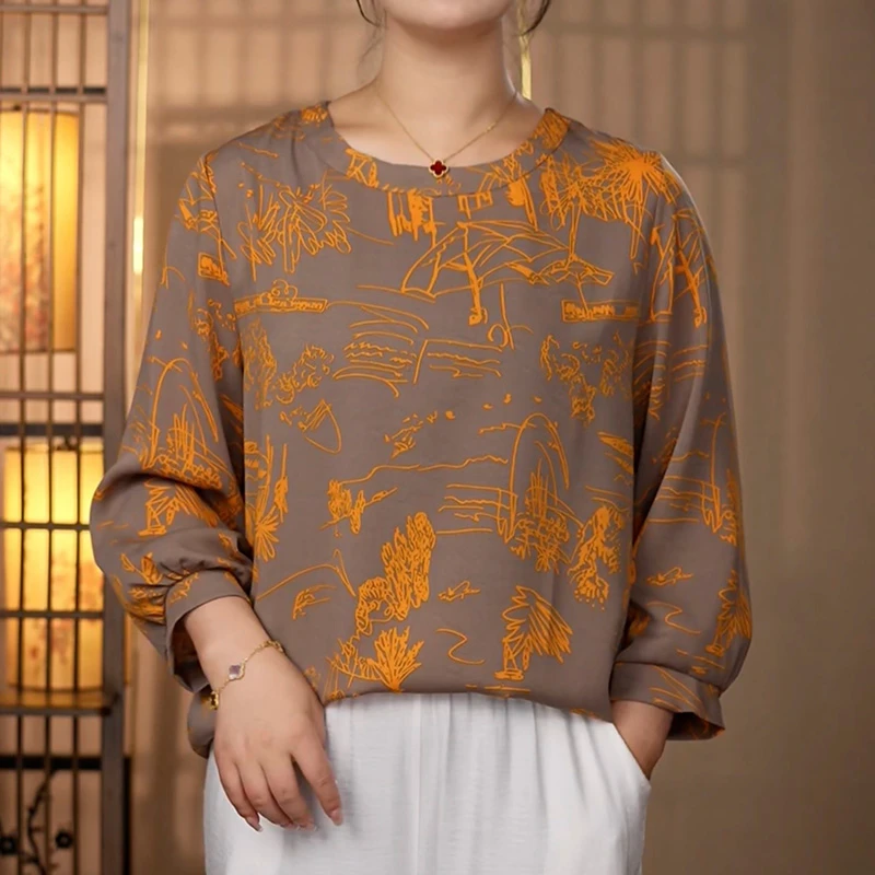 【101金碧辉煌】2025年新款高级宽松圆领衬衫