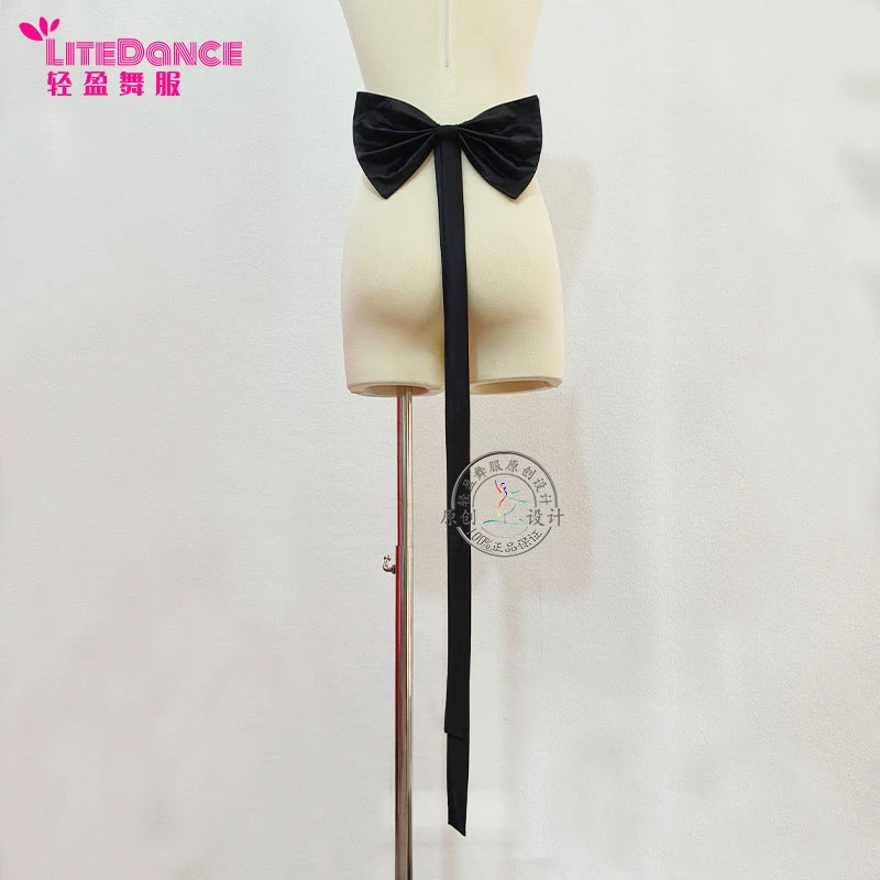 轻盈舞服 摩登舞蹈专用高级定制配饰蝴蝶结简约百搭国标舞交谊舞