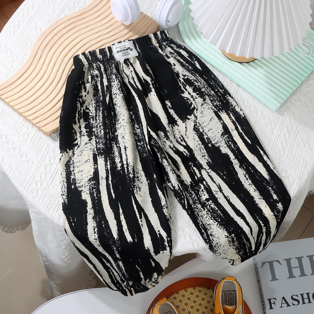 【耀选】儿童新款休闲时尚宽松百搭夏季韩版哈伦裤薄款防蚊裤洋气