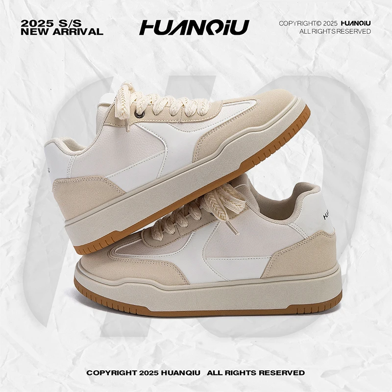 环球隐形增高板鞋2025秋季新款小众潮流百搭男鞋子户外通勤休闲鞋