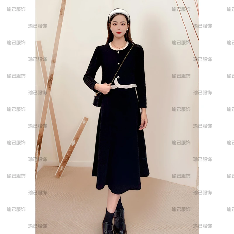 ASY/2025时尚上下两件套【小个子】小香风显瘦气质法式轻奢长套裙