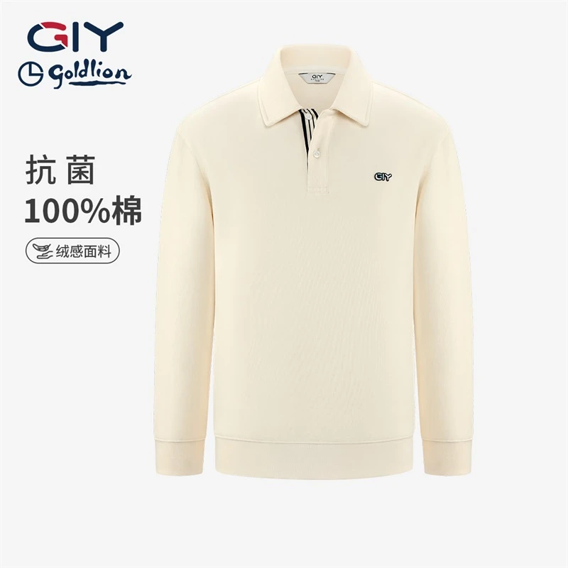 金利来GY时尚休闲长袖POLO领情侣款卫衣秋冬季新款男女同款打底衫