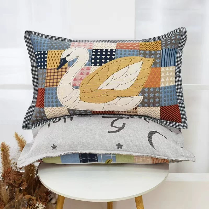 爆款100%纯棉纱布按扣式枕套2026新款全棉枕头套透气枕芯套53*80