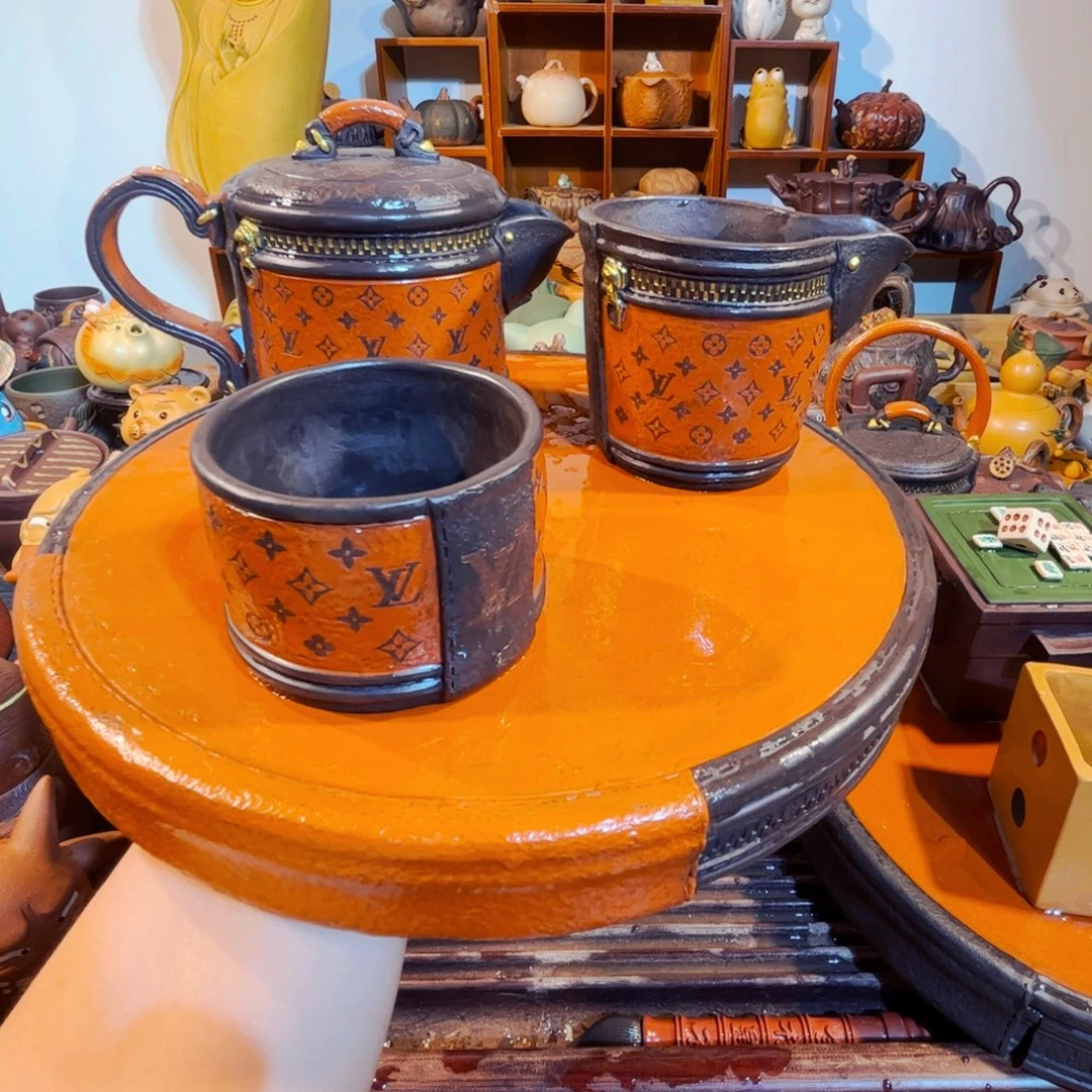 阳***店紫砂茶叶盒纯手工制作过程就是