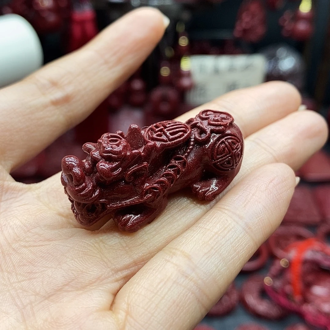 天然辰砂貔貅一个16mm