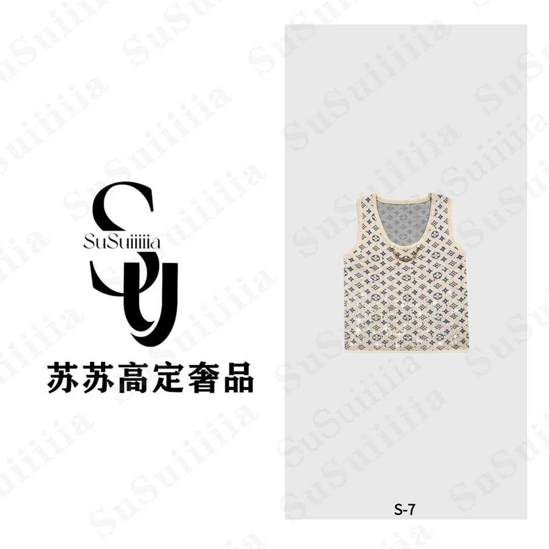 孤1【故山白月】新款百搭时尚圆领背心女无袖气质针织7号