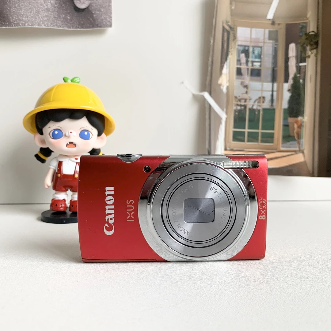 9新 Canon/佳能 ixus150红色1600万像素8倍变焦 光感亮白质感