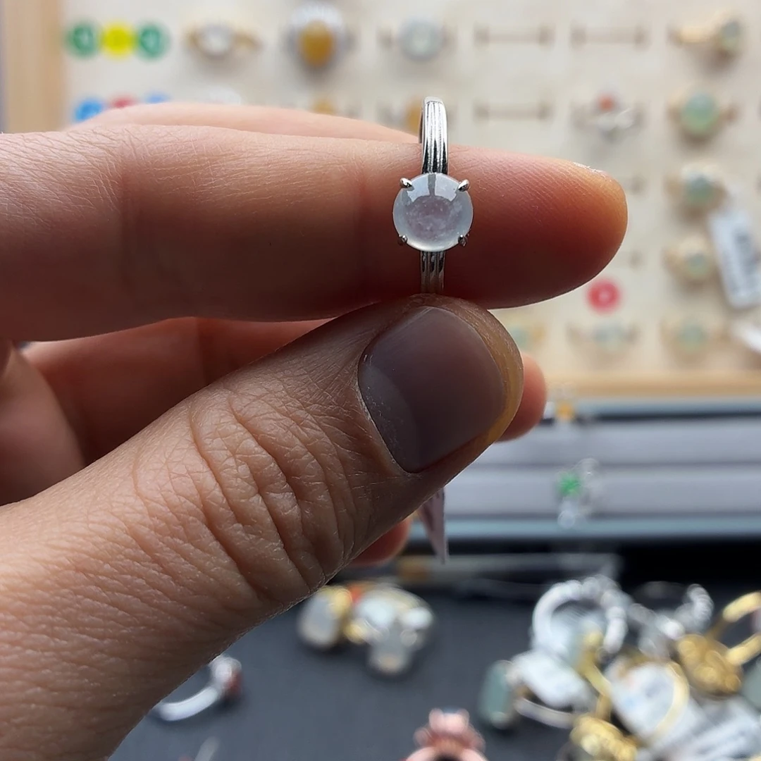 翡翠未镶嵌戒指天然缅甸A货翡翠，假一赔三