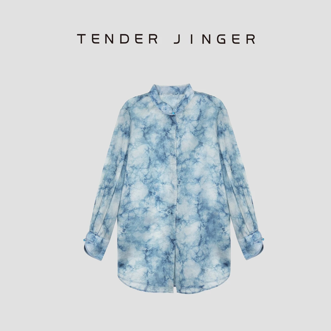 Tender Jinger【专柜】新中式国风真丝衬衫T52CAY80769