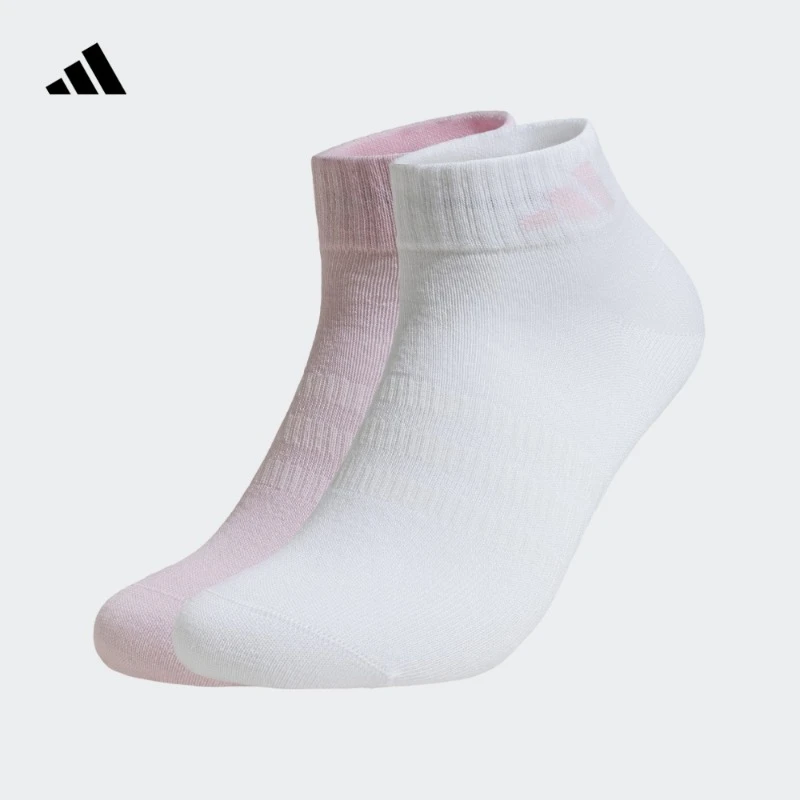 【两双装运动袜】adidas阿迪达斯舒适袜子女款  JX5048