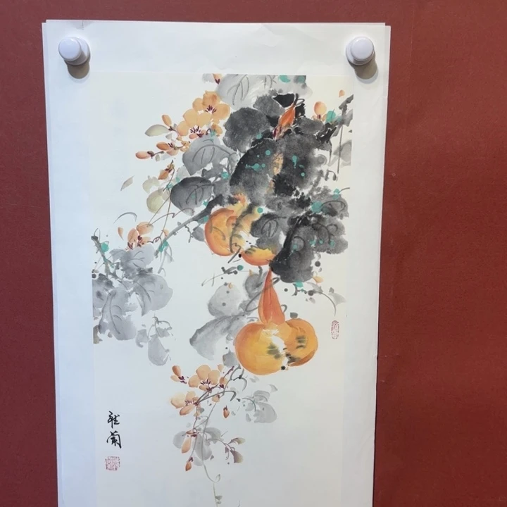 国画听兰老师花鸟