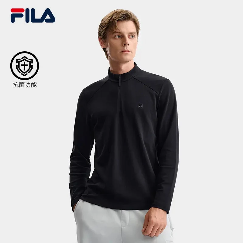 fila/斐乐秋冬男款新款亲肤运动通勤长袖打底内搭抗菌F11M543203F