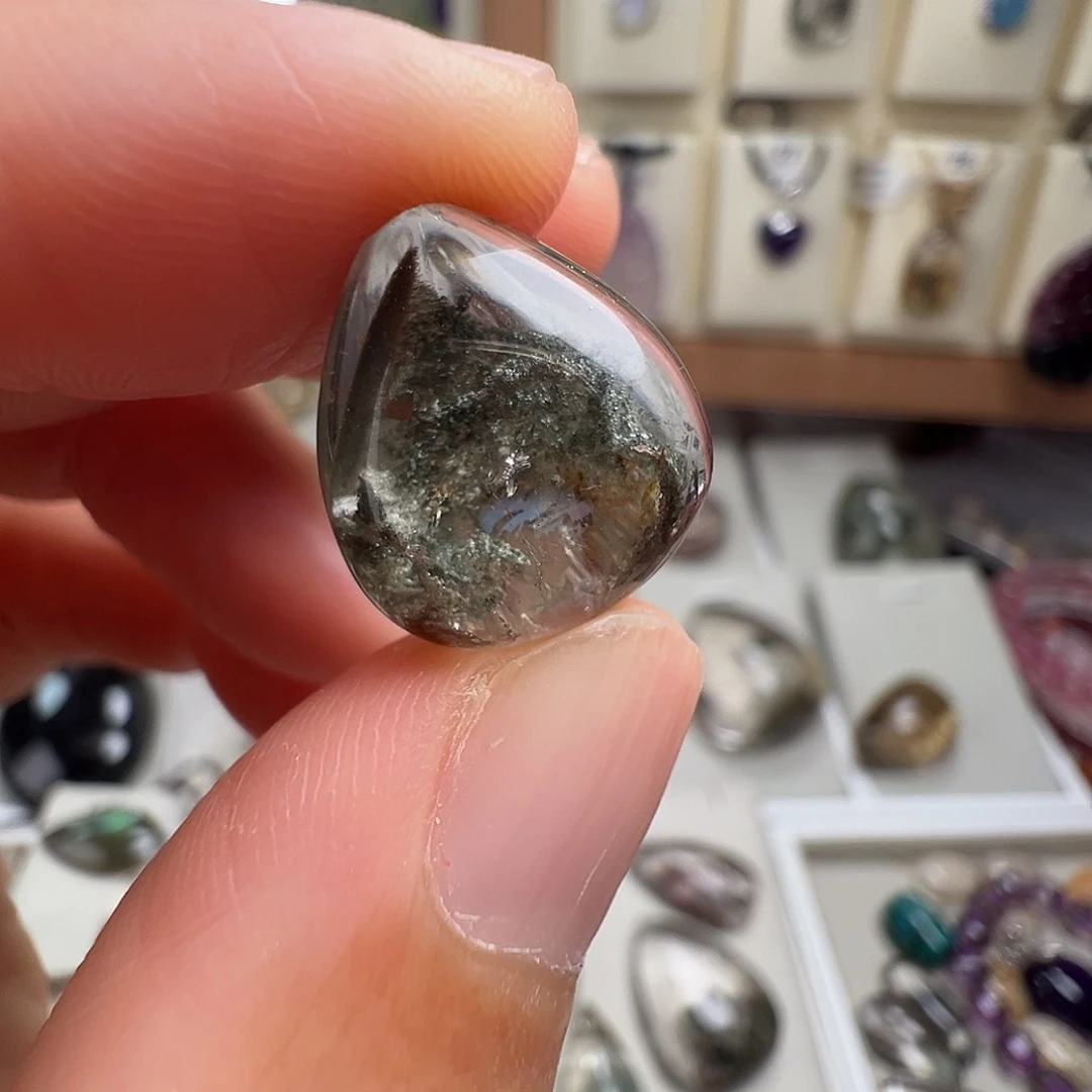 银S925镶嵌颈饰水晶天然幽灵水晶