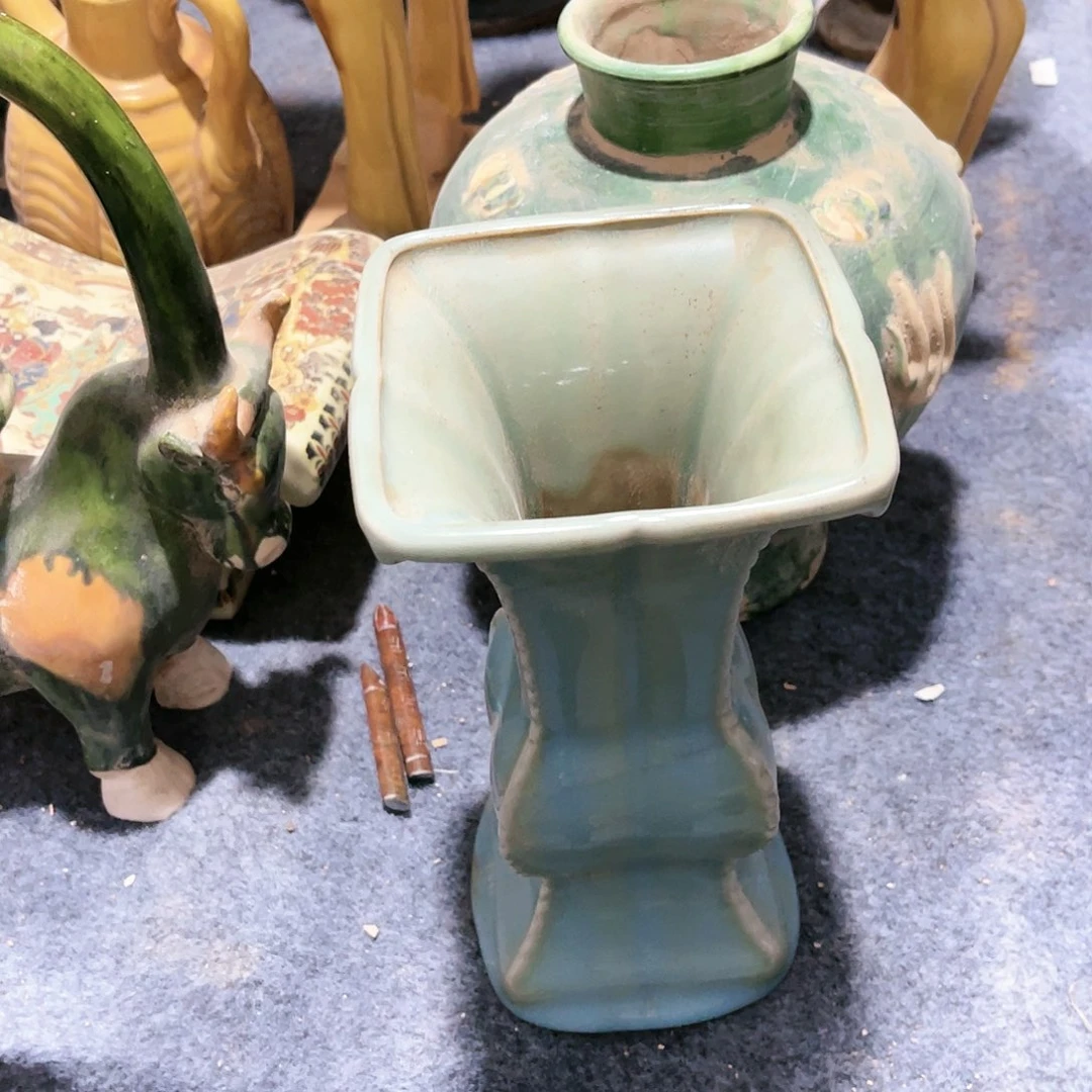 瓦当摆件摆件茶桌茶餐厅陶瓷孤***者