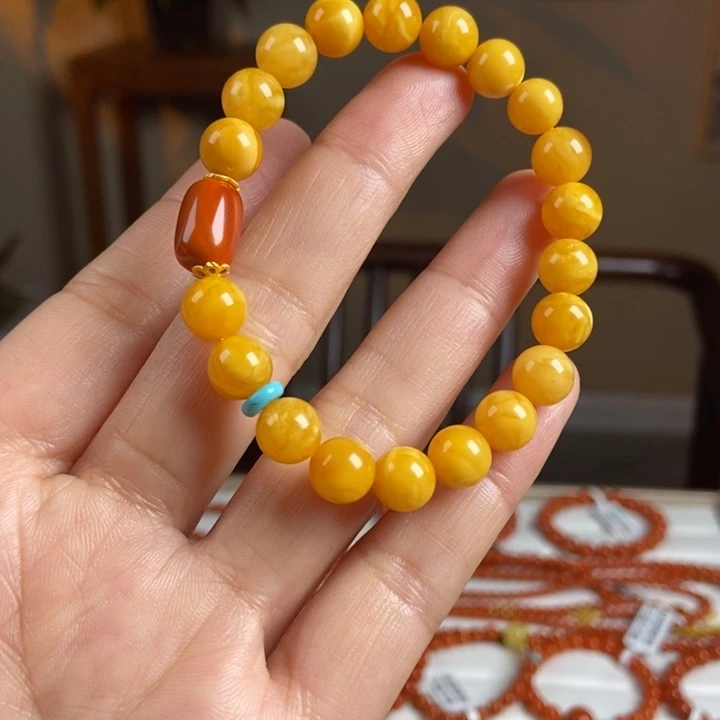 琥珀手链未镶嵌蜜蜡手串8