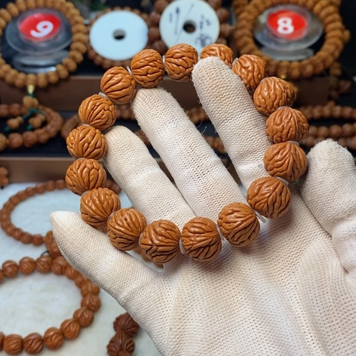 桃核手串秦岭龙纹