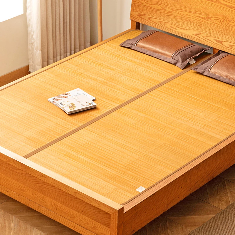 竹席凉席竹席子全竹床席铺地摆摊宿舍单双人双面可折叠夏季藤草席