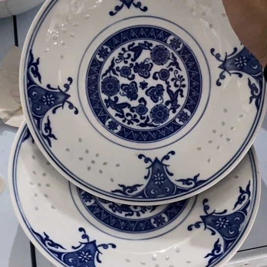 盘8寸深窝盘两个陶瓷