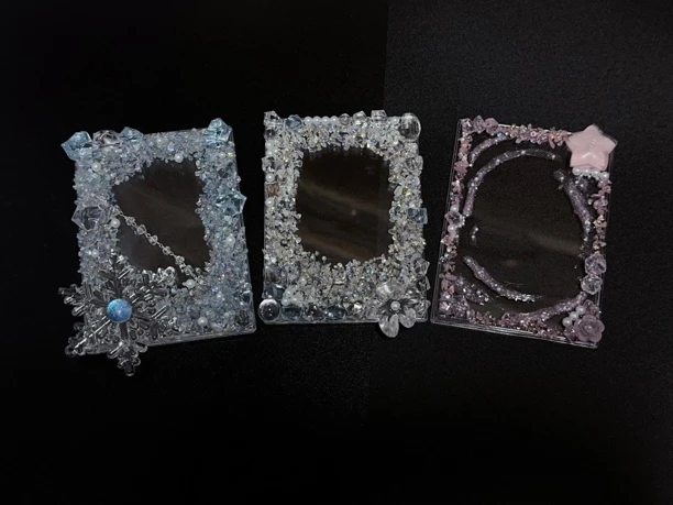 【成品卡砖】手工DIY贝壳卡砖高透UV滴胶卡套追星族必备摆件