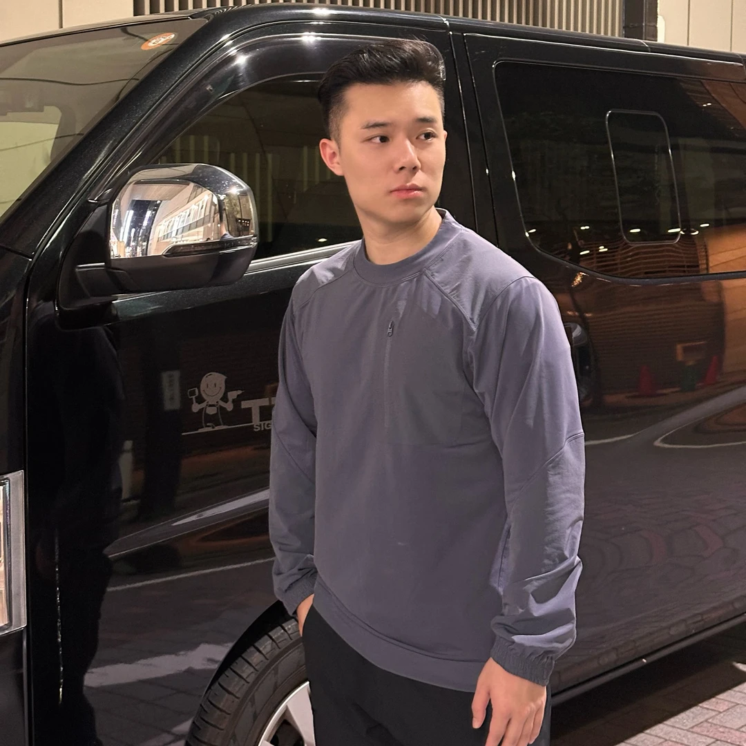 Terrathread“konseal"攀岩秋季男士户外运动拼接压胶圆领拉绒卫衣