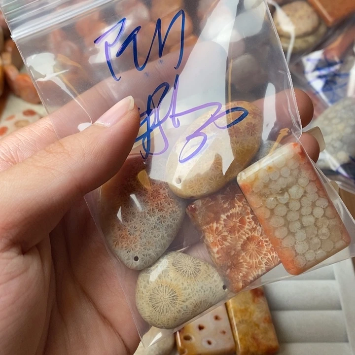 Y****未镶嵌珊瑚玉硅化玉