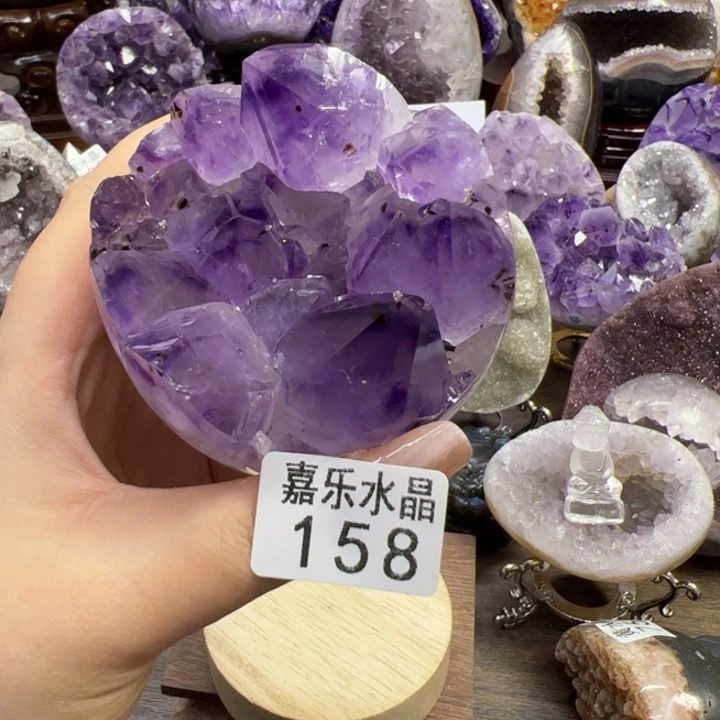 未镶嵌紫晶大型摆件（非配饰）少***朵158