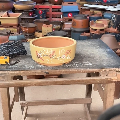 紫砂花盆水盆盆一只