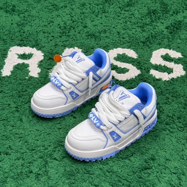 未使用 LouisVuitton/路易威登 TRAINER 胖丁白蓝 40.5码