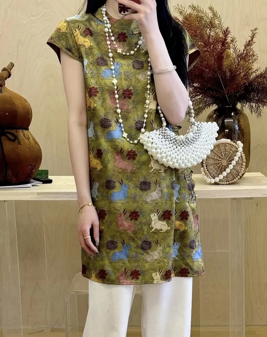 深圳小曹服饰新中式国风中长款上衣女-----88-1