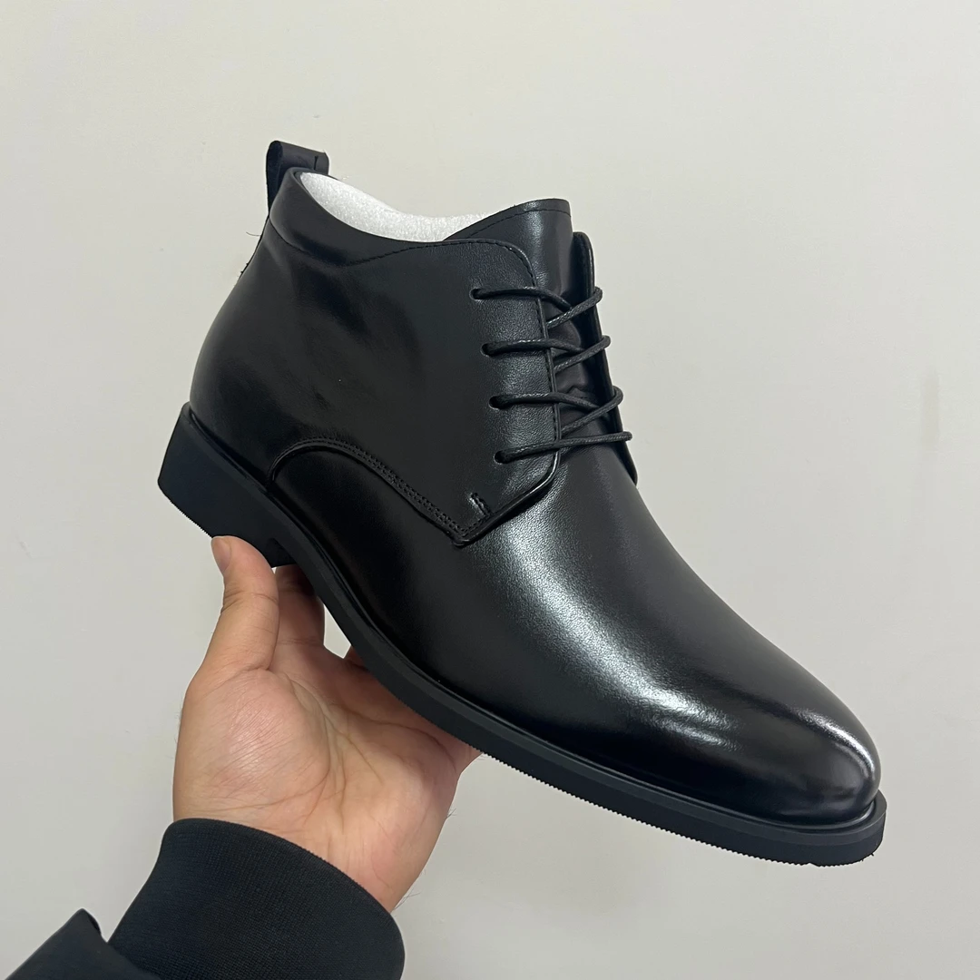 6831清仓男士舒适时尚黑色商务英伦风圆头系带休闲皮鞋百搭透气