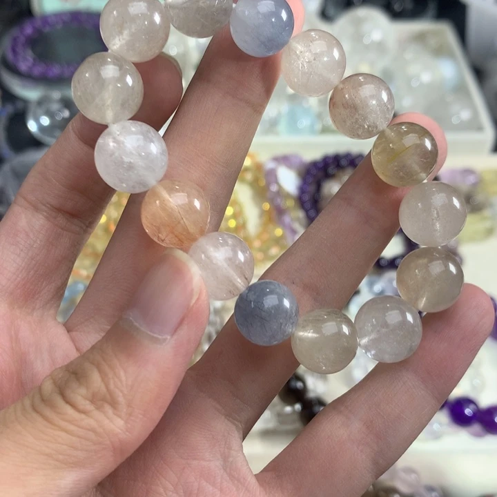 布彩兔毛单圈手链