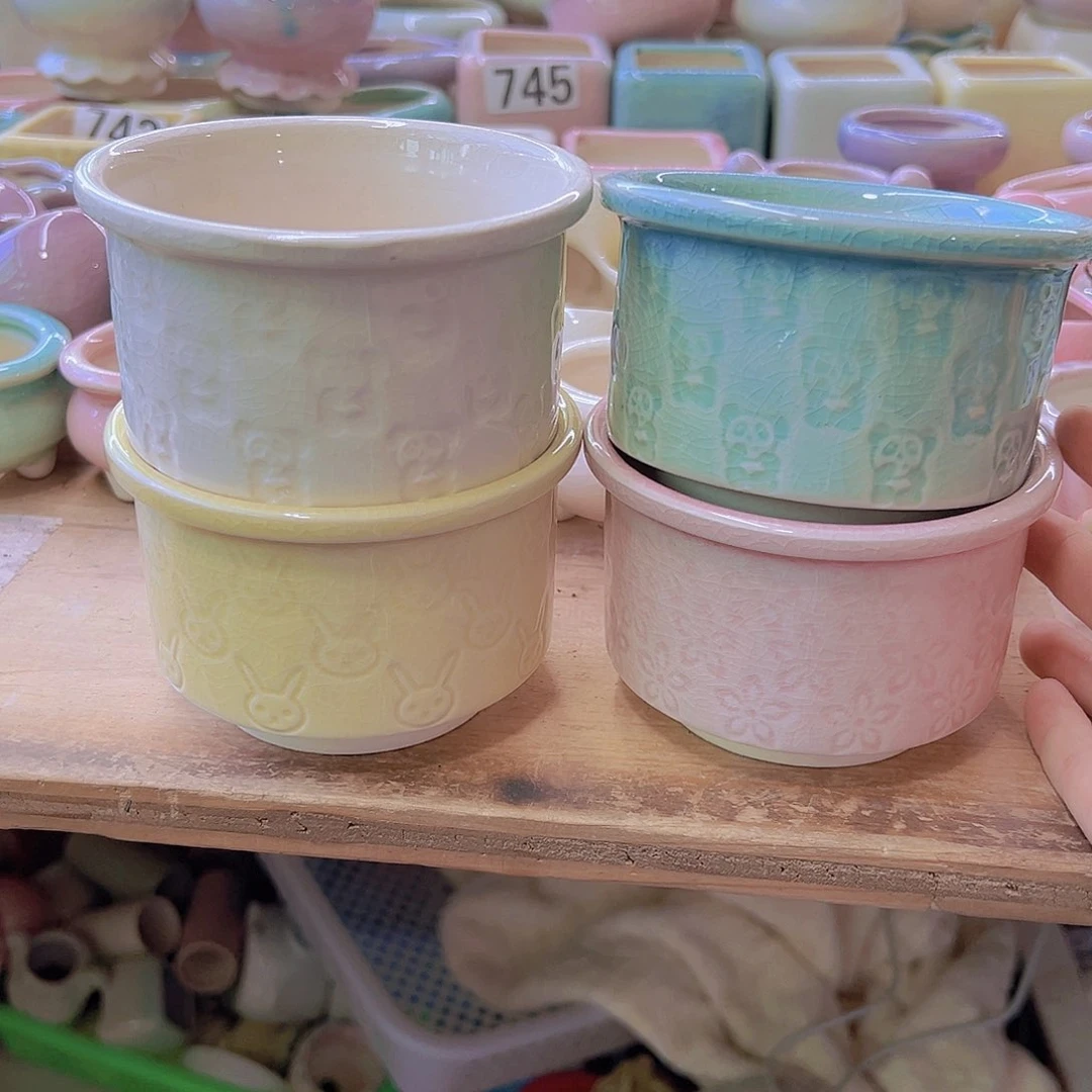 陶瓷花盆当场满12包邮