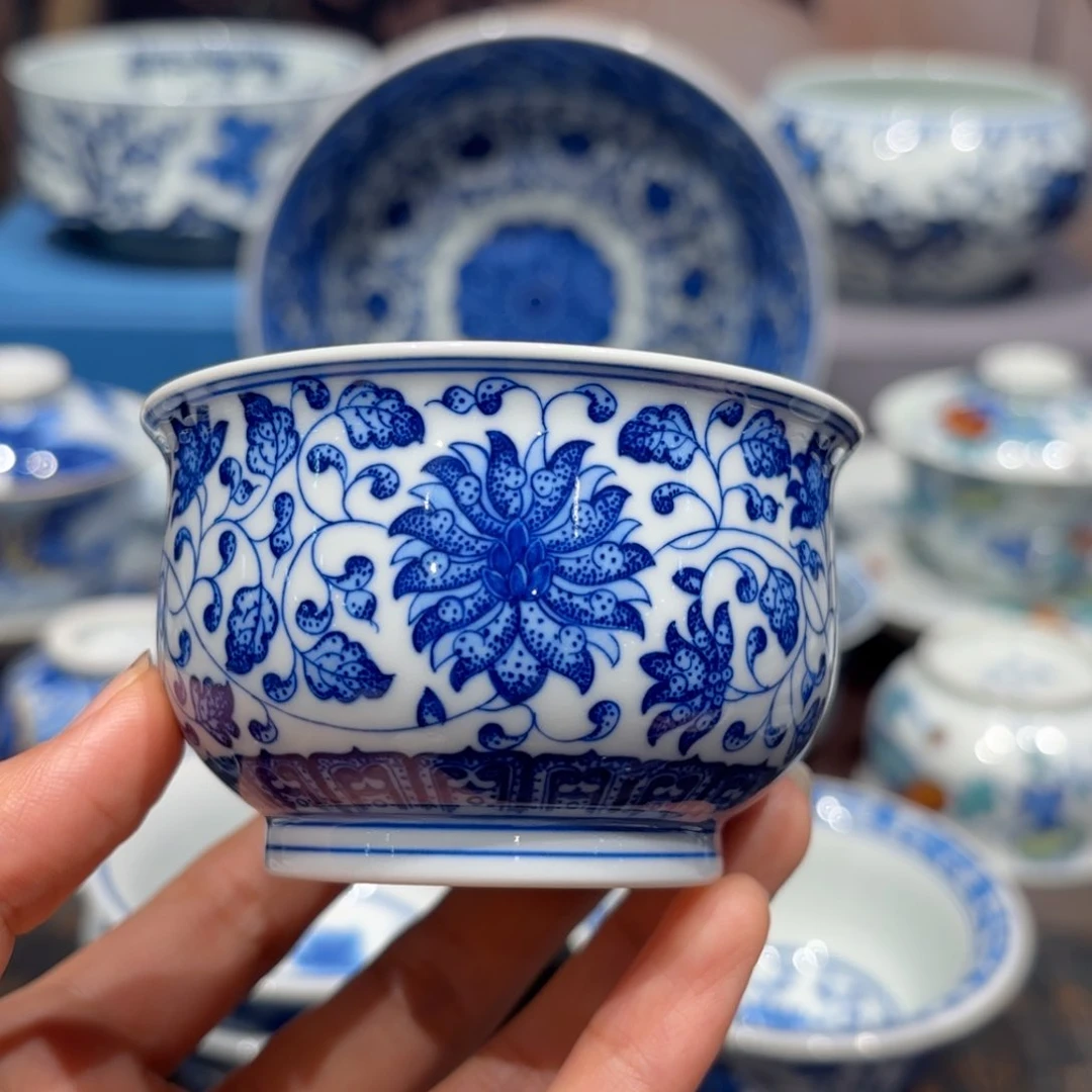 瓷片手工手绘陶瓷茶具