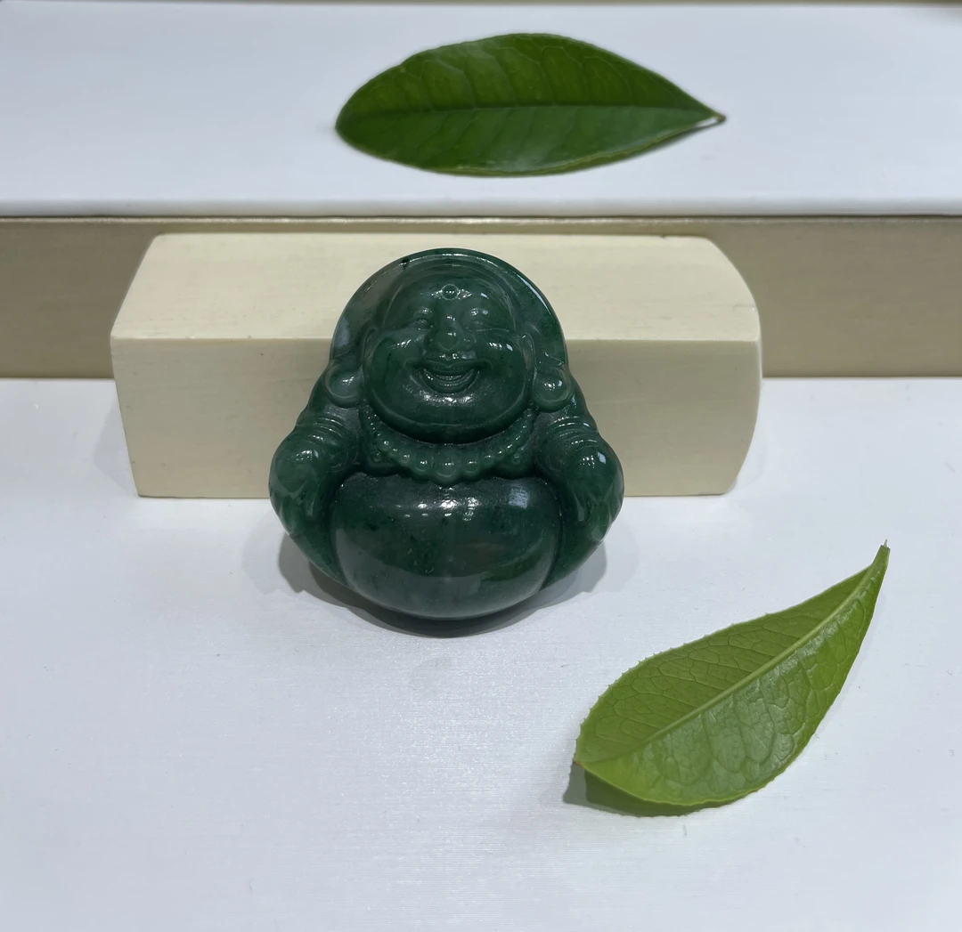 独山玉佛公吊坠未镶嵌尺寸42×40×13