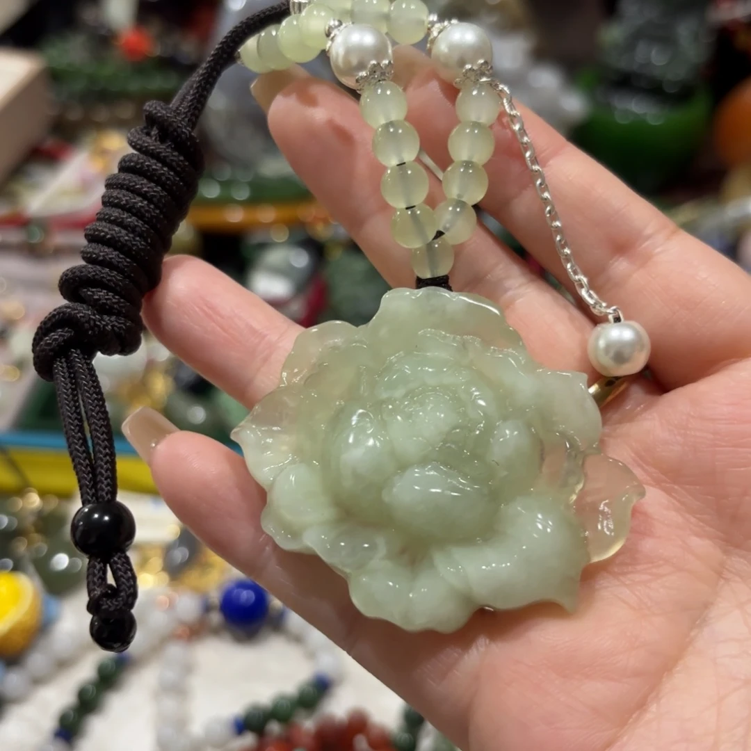 岫岩老玉（透闪石质玉）未镶嵌颈饰28446