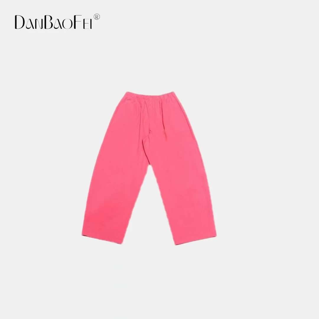 [KK]极简小众纯色百搭棉质休闲弯刀小布裤 YLM00657