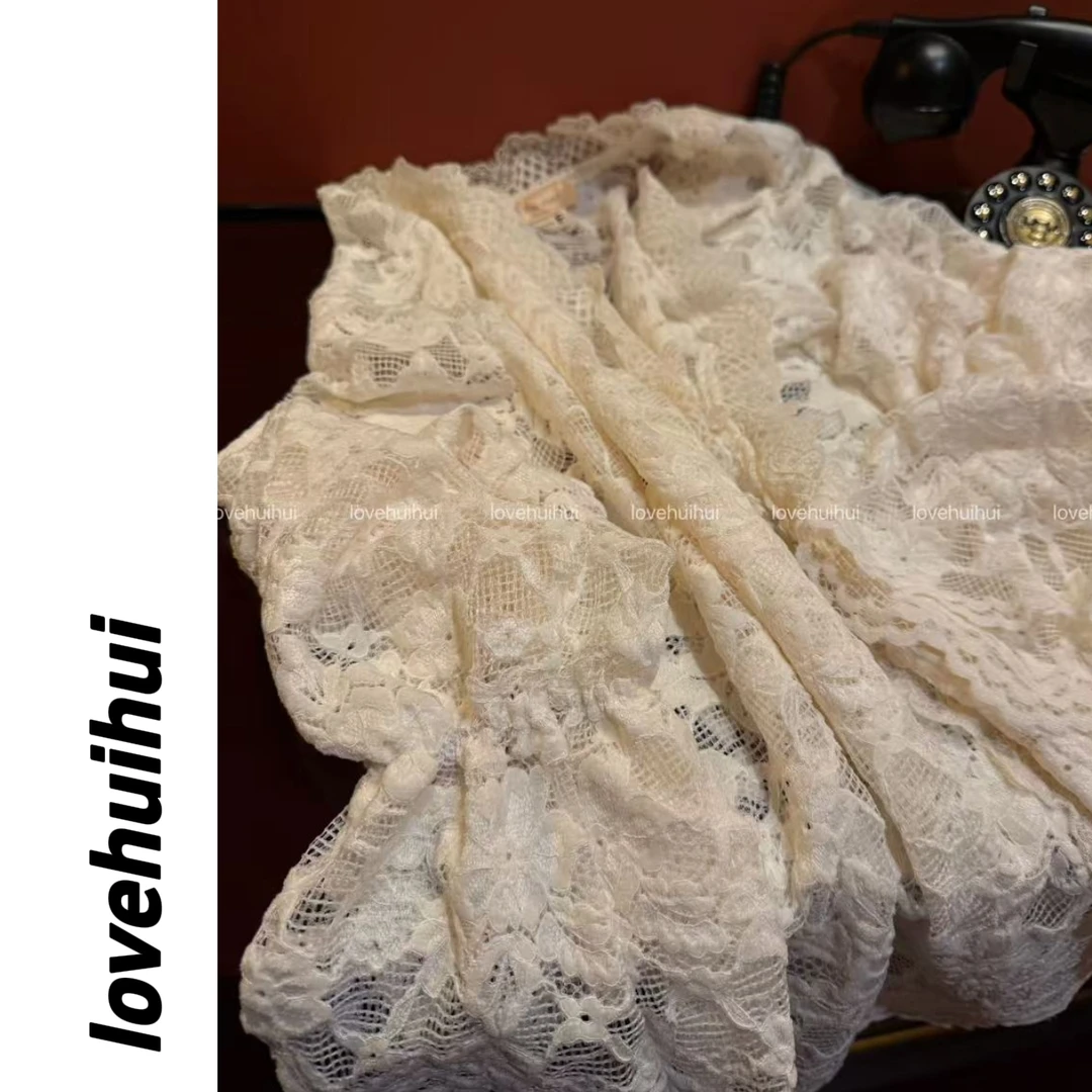 lovehuihui《将浪漫定格》韩国蕾丝超美蕾丝宽松上衣