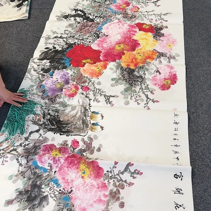 纯手绘国画作品好看六尺